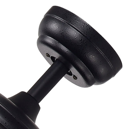 Garlow Matte Black 5-blade Lighted Ceiling Fan with Crystal Flower Cups Chandelier (includes Remote) - 52-inches Diameter