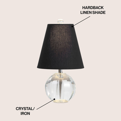 Goddard 16 Crystal Ball/Metal LED Table Lamp, By JONATHAN Y