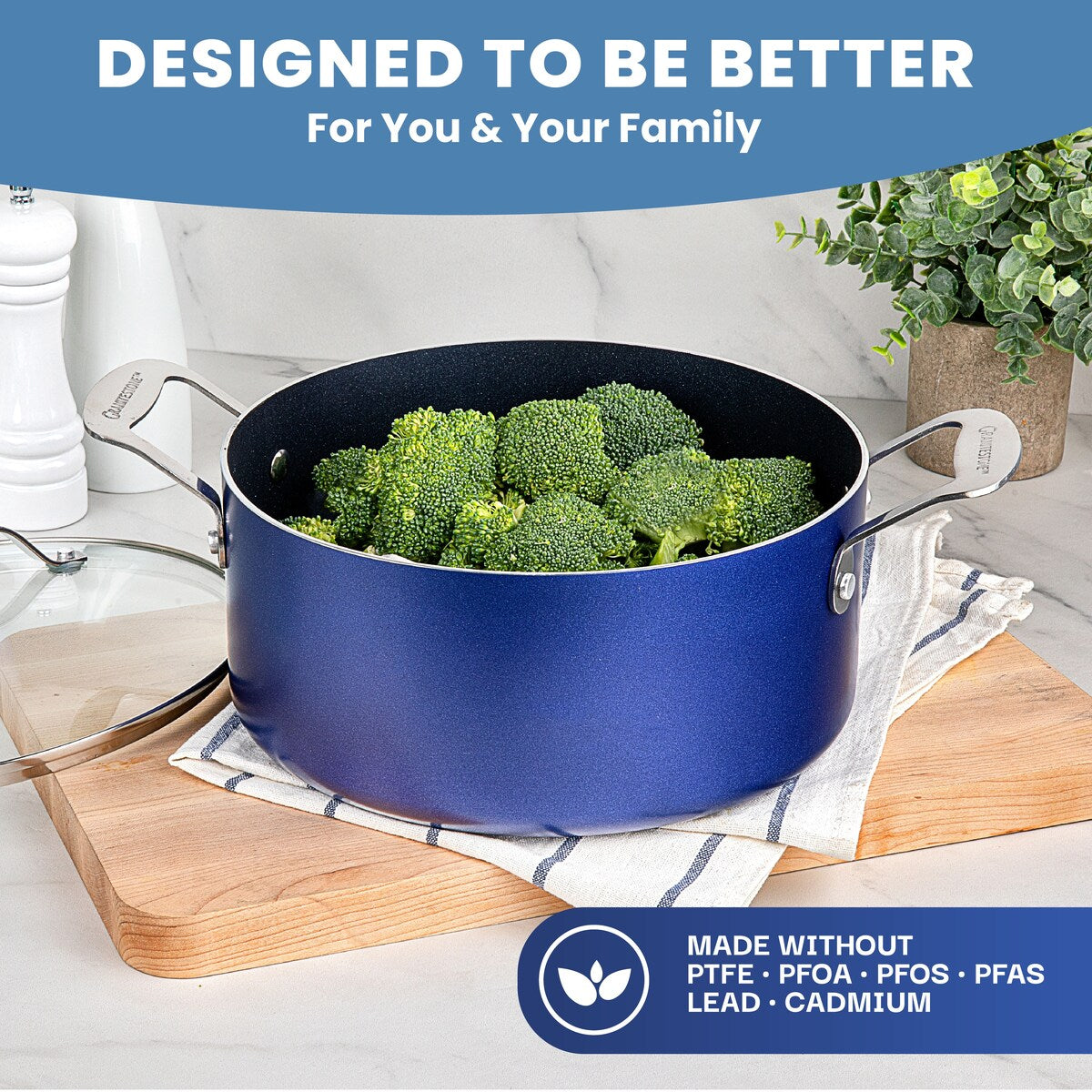 Granitestone Blue 20 Pc Nonstick Cookware Set