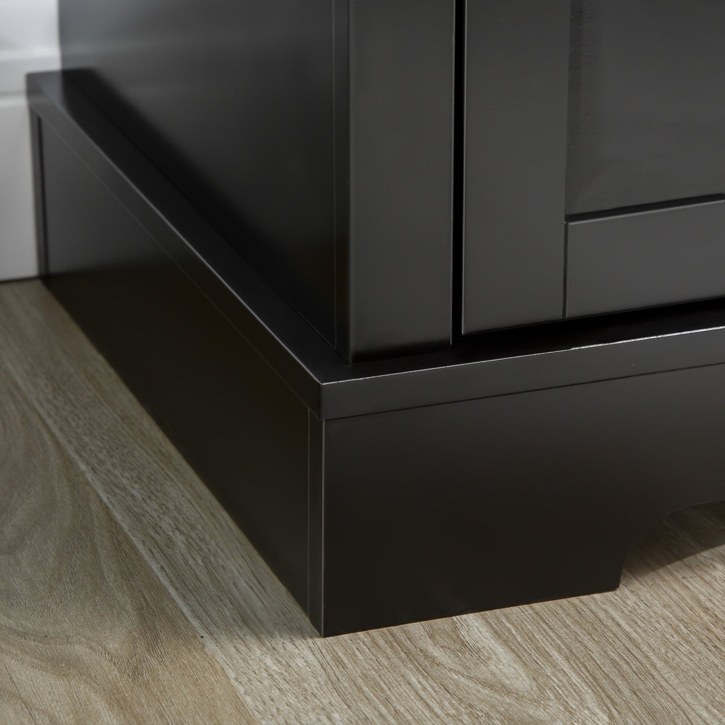 HOMCOM Modern Sideboard Buffet Cabinet with Storage Cupboards, 2 Drawers and Adjustable Shelves, Black