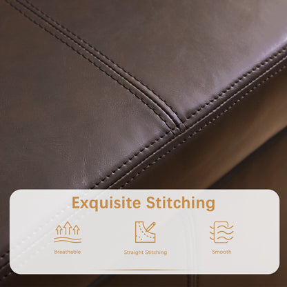 50.3 x 17.50 x 18 Upholstered Rectangular Storage Ottoman-Faux Leather