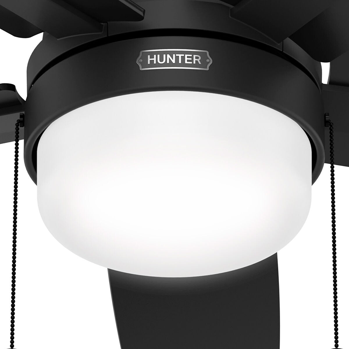 Hunter 52 Anisten Low Profile Ceiling Fan with LED Light and Pull Chain - Modern, Contemporary, Transitional