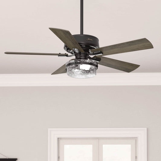 Hunter 52 Canyon Ridge Indoor / Outdoor Ceiling Fan LED Light, Handheld Remote - Farmhouse, Rustic, Industrial