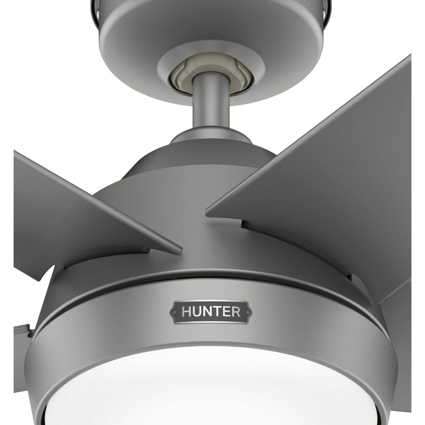 Hunter 52 Skyflow Outdoor Ceiling Fan w/ LED Light Kit, Wall Control - Coastal Modern Contemporary - WeatherMax - WET-RATED!