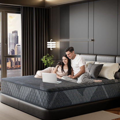 SweDrea Plush Hybrid Memory Foam 8/12 in.Cooling Breathable Mattress with CertiPUR-US, SGS and OEKO-TEX