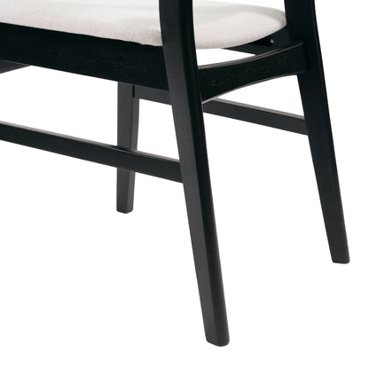 Abrielle Mid-Century Modern Upholstered Rubberwood Dining Chair (Set of 2) by Christopher Knight Home