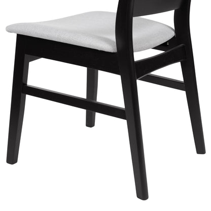 Abrielle Mid-Century Modern Upholstered Rubberwood Dining Chair (Set of 2) by Christopher Knight Home