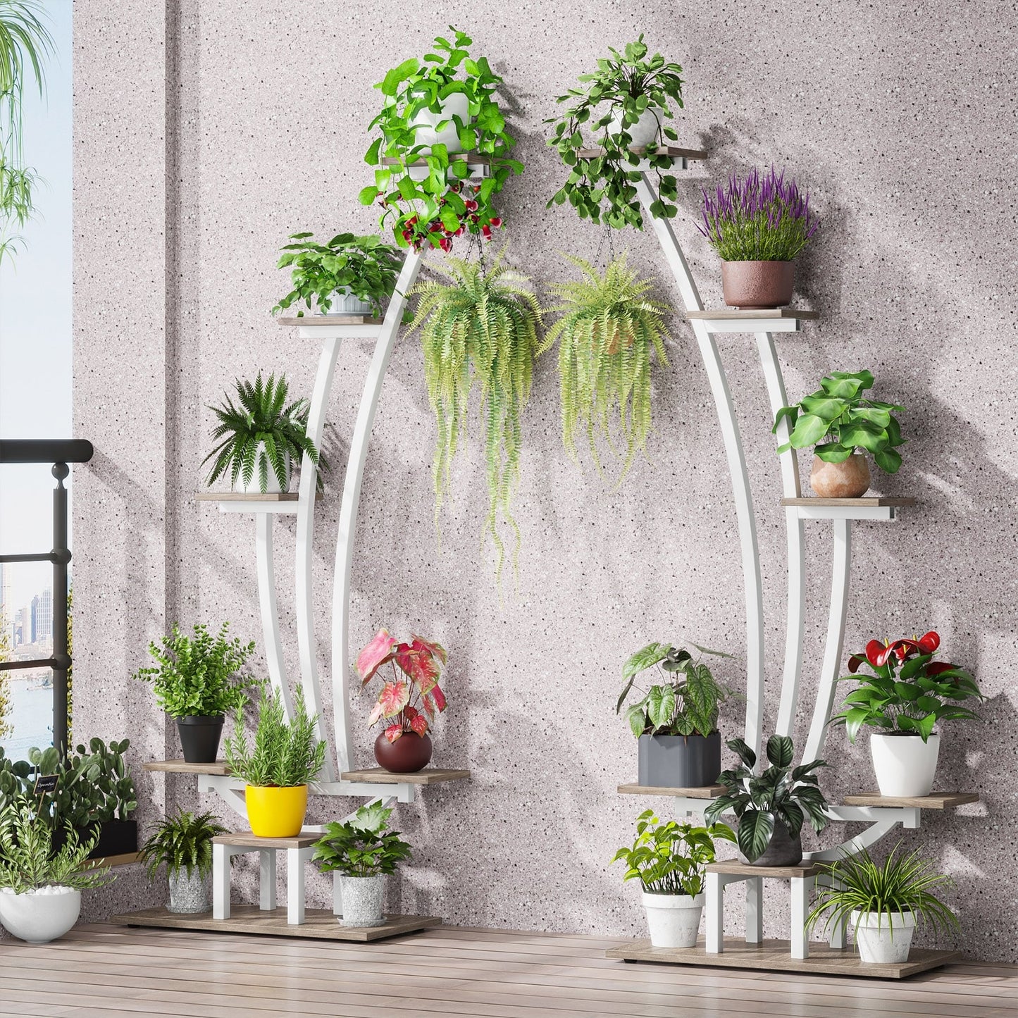 Indoor Plant Stand, 6-Tier Flower Rack for Home Garden- Set of 2
