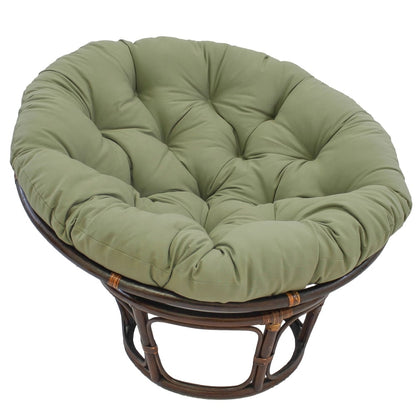Bali 42-inch Rattan Papasan Chair with Twill Cushion