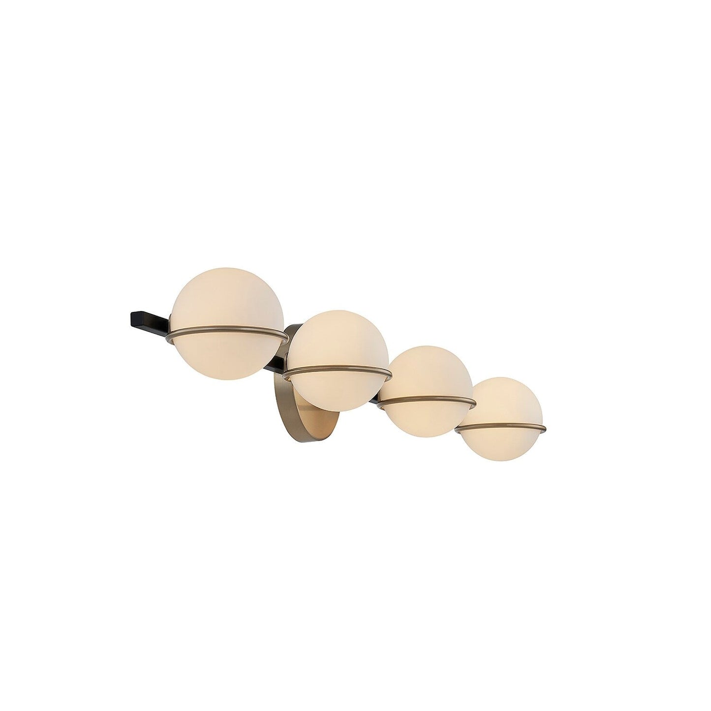Justice Design Group EVOLV Fusion Centric 4-Light Bath Bar with Opal Glass Shade
