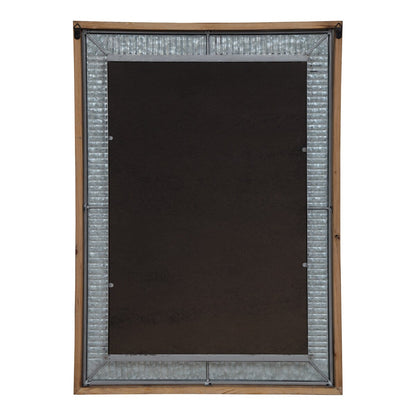Kate and Laurel Deely Wood and Metal Wall Mirror