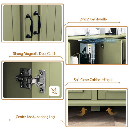 Kitchen Sideboard Coffee Bar Cabinet Accent Storage Cabinet