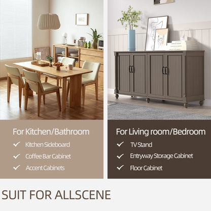 Kitchen Sideboard Coffee Bar Cabinet Accent Storage Cabinet