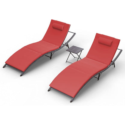 Kullavik 3-PiecesOutdoor Chaise Lounge Set