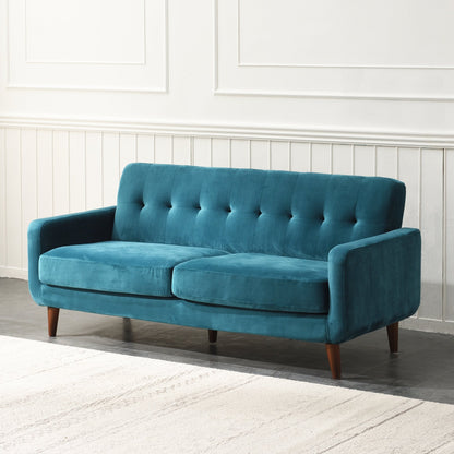 Clarence Sofa Range in Teal Blue Velvet