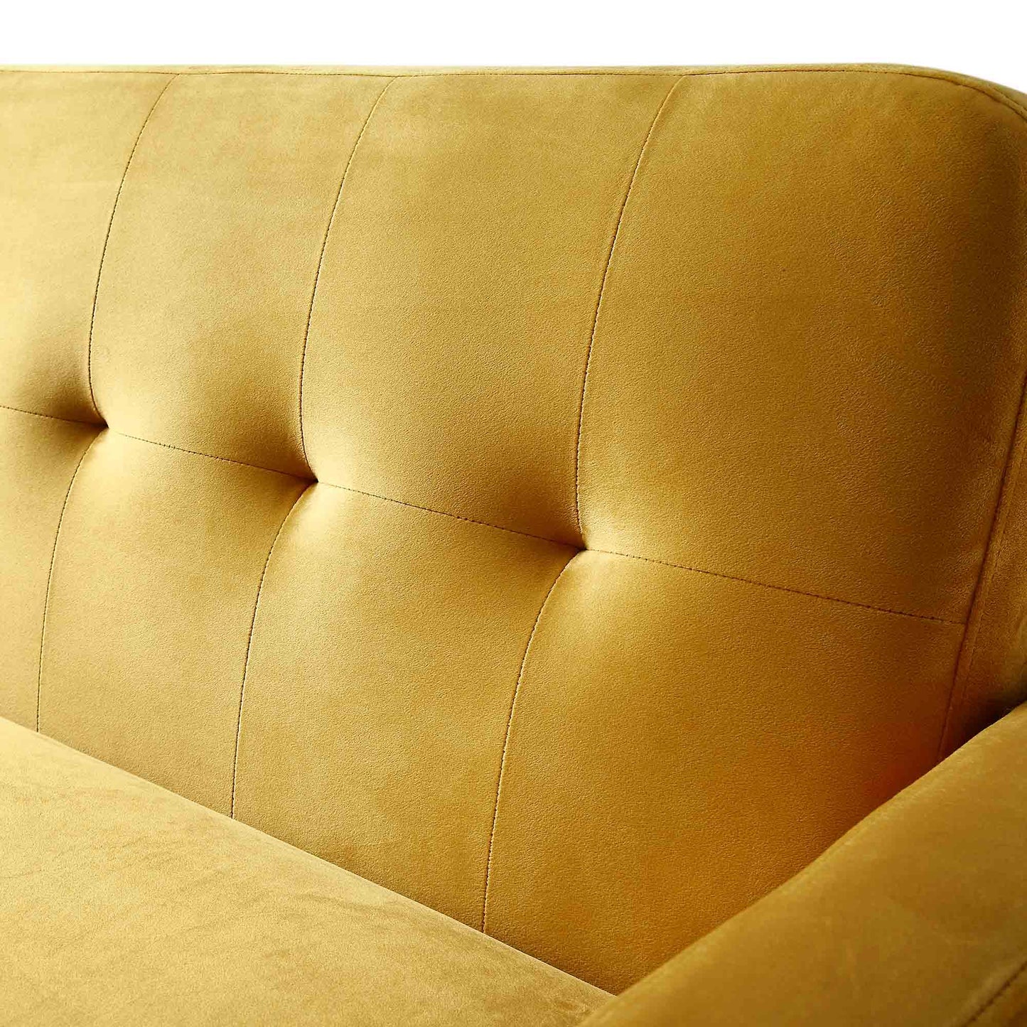 Clarence 3-Seater Sofa in Mustard Yellow Velvet