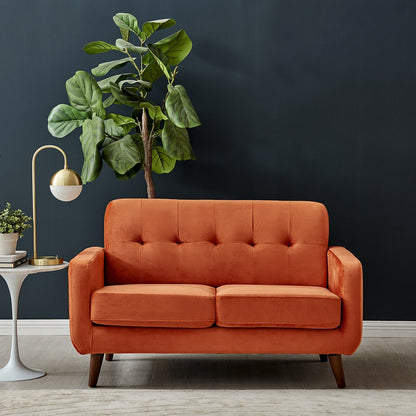 Clarence Sofa Range in Burnt Orange Velvet