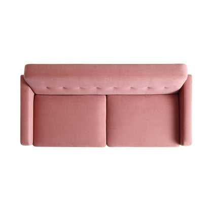 Clarence 3-Seater Sofa in Blush Pink Velvet