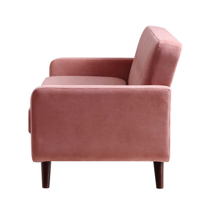 Clarence 3-Seater Sofa in Blush Pink Velvet