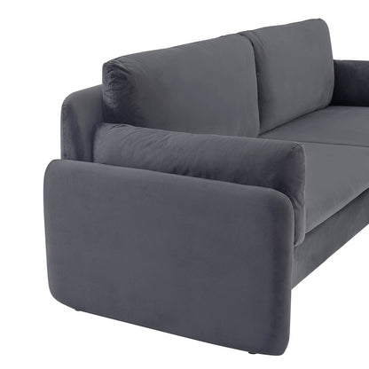 Clapham 3-Seater Grey Velvet Fabric Sofa