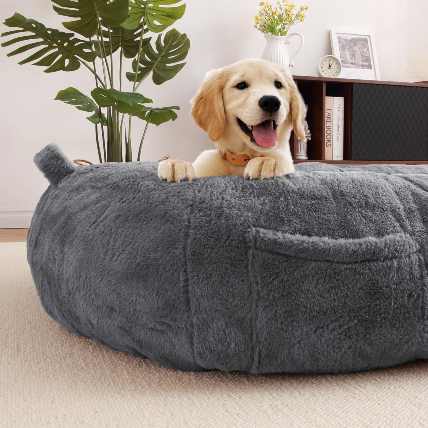 Large Dog Bed Washable Human Size Bed with Removable Cover