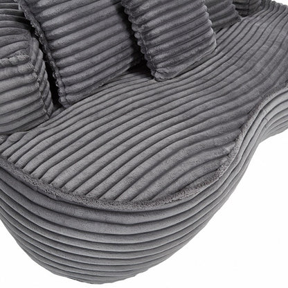Lazy Sofa Durable Comfort Lounger High Back Bean Bag Chair Couch for Adults and Kids - 2 Seat