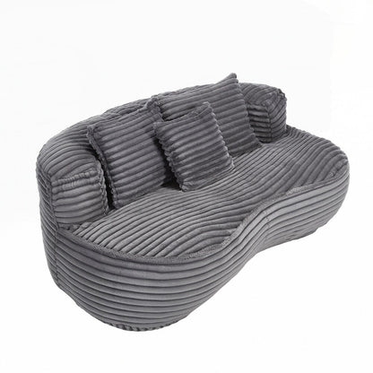 Lazy Sofa Durable Comfort Lounger High Back Bean Bag Chair Couch for Adults and Kids - 2 Seat