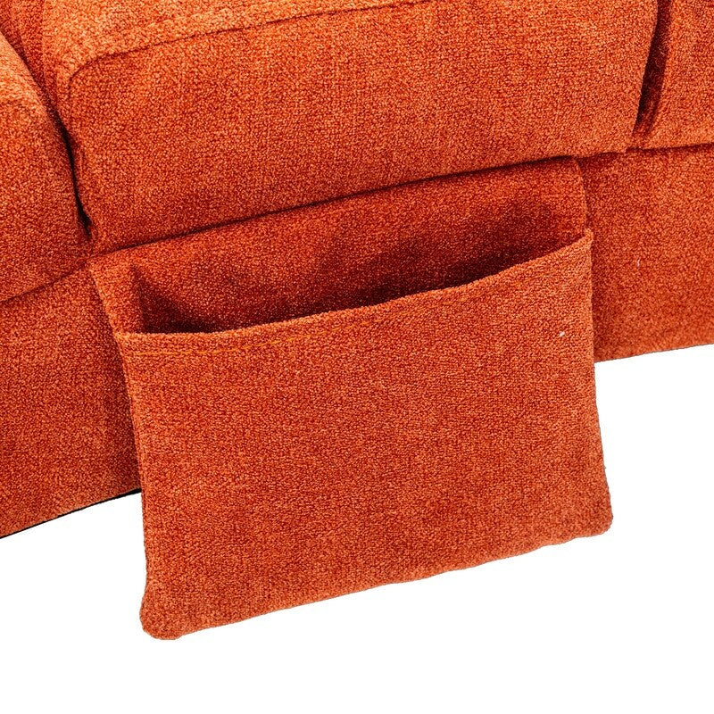 Linen Massage recliner Interior with remote control, ergonomic electric massage recliner, 5 modes