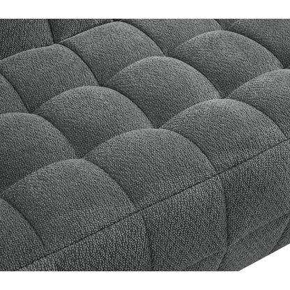 Liyasi 2 Seater Full Compression Sofa Beige Lychee Velvet No Assembly Required