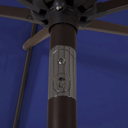 Lopes 9-foot Patio Umbrella with Bronze Finish Base Weight Stand Included