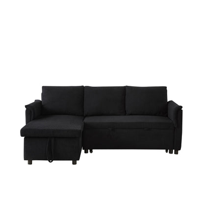 Loveseat Sofa with Chaise Lounge L-Shaped Modular Convertible Sofa with Storage Chaise