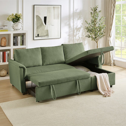 Loveseat Sofa with Chaise Lounge L-Shaped Modular Convertible Sofa with Storage Chaise