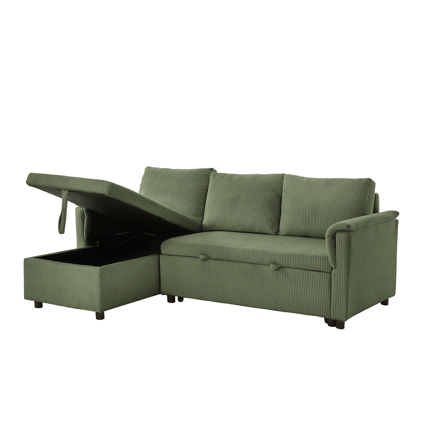 Loveseat Sofa with Chaise Lounge L-Shaped Modular Convertible Sofa with Storage Chaise