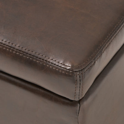 Lucinda Faux Leather Storage Bench by Christopher Knight Home - 51.25 L x 17.50 W x 16.25 H