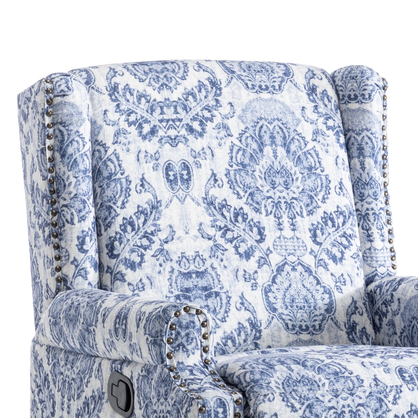 29'' W Pattern Swivel Glider Manual Push Back Recliner Chair Set of 2