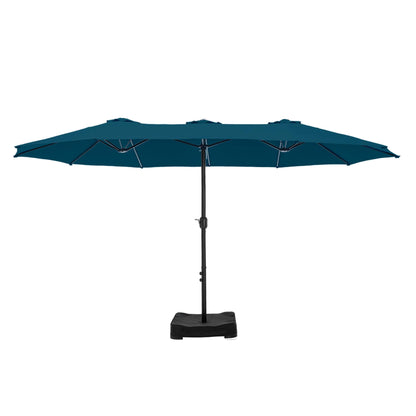 MAISON ARTS 15ft Double-Sided Patio Extra Large Twin Umbrella with Base Included