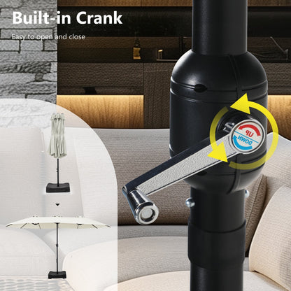 MAISON ARTS 15ft Double-Sided Patio Extra Large Twin Umbrella with Base Included