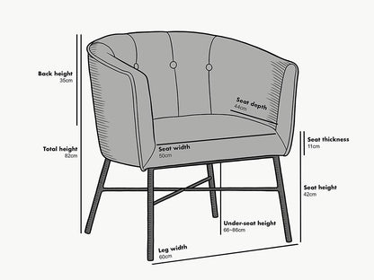 Aurelie Tub Chair in Emerald Green Velvet