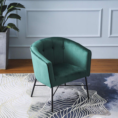 Aurelie Tub Chair in Emerald Green Velvet
