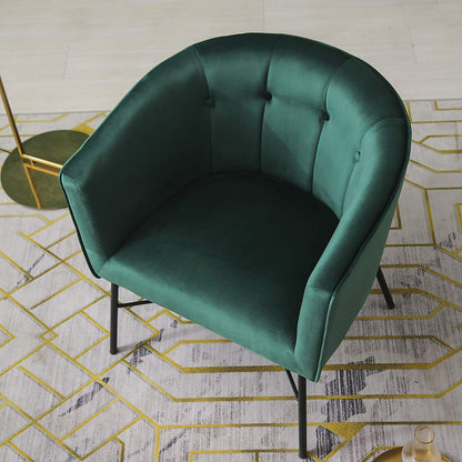 Aurelie Tub Chair in Emerald Green Velvet