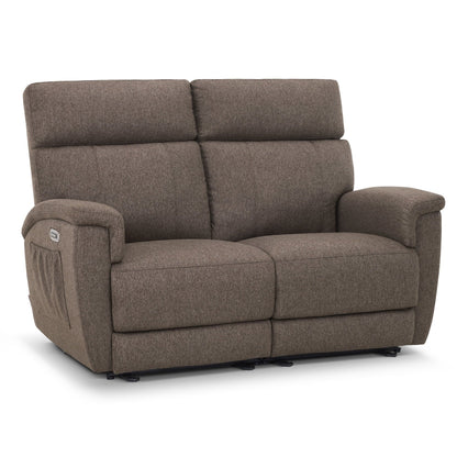 MCombo 60.2 Power Loveseat Recliner Sofa with Massage and Dual Heating, Adjustable Headrest, USB & Type C Port, Fabric