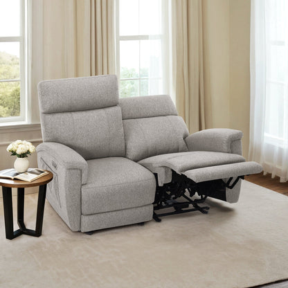 MCombo 60.2 Power Loveseat Recliner Sofa with Massage and Dual Heating, Adjustable Headrest, USB & Type C Port, Fabric