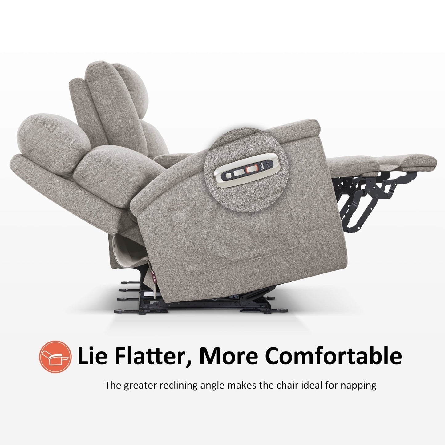MCombo 60.2 Power Loveseat Recliner Sofa with Massage and Dual Heating, Adjustable Headrest, USB & Type C Port, Fabric