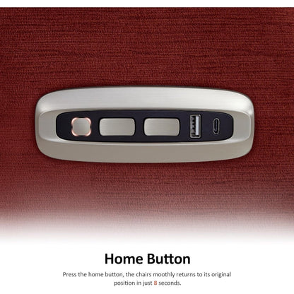 MCombo Zero Wall-Hugger Power Recliner Chair with Adjustable Headrest, Perfect for Small Spaces and RV, Fabric ST257