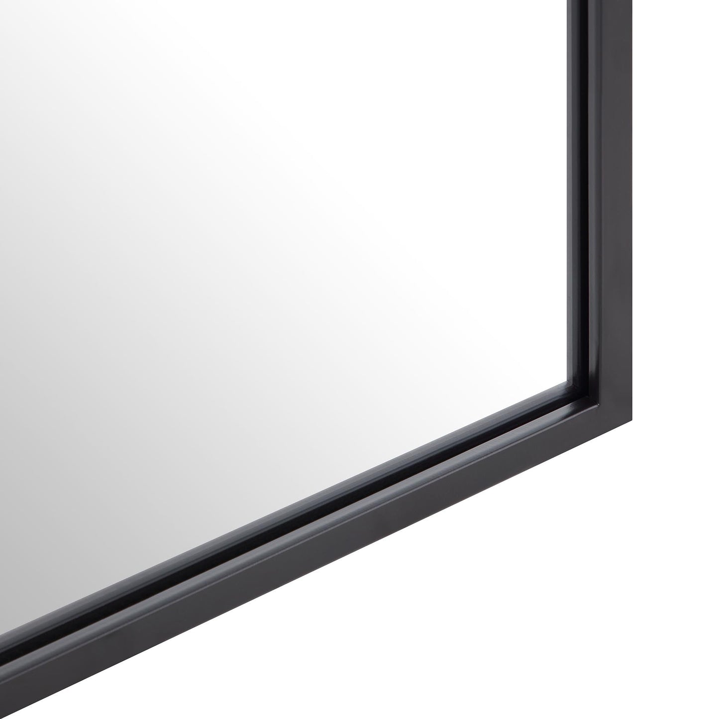 Herbert Full Length Metal Frame Window Mirror 180 x 120 cm, Black