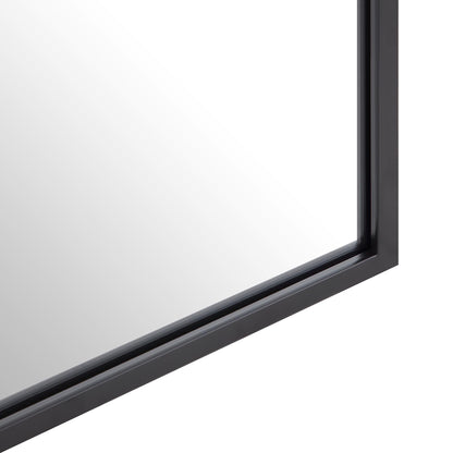 Herbert Full Length Metal Frame Window Mirror 180 x 120 cm, Black