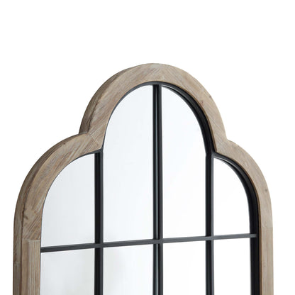 Southam Arched Full Length Wooden Frame Window Mirror 160 x 76 cm