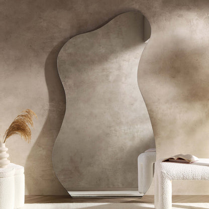 Bala Irregular Shaped Frameless Extra Large Full Length Pond Mirror 180 x 100 cm