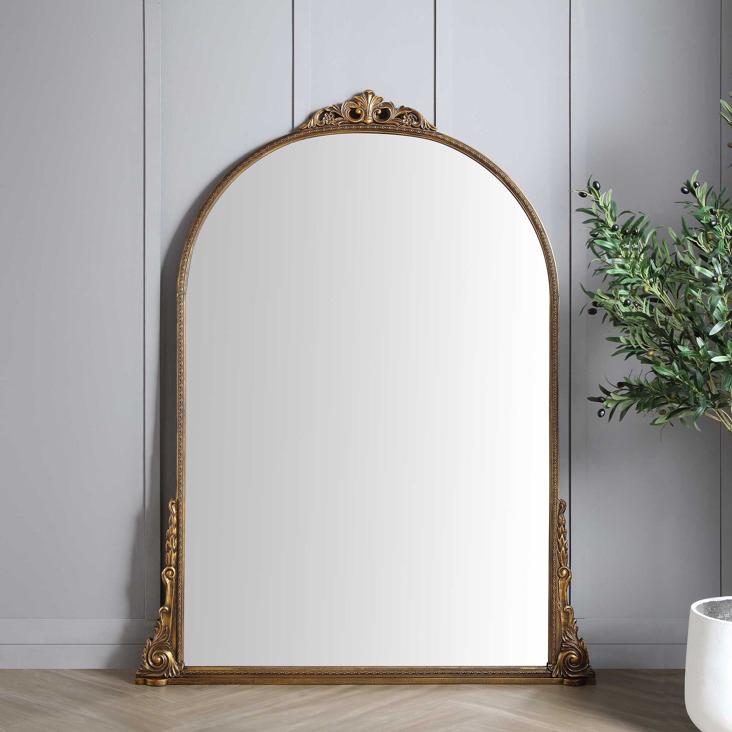 Mirabel Full Length Mirror 186 x 144 cm, Antique Gold Effect