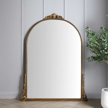 Mirabel Full Length Mirror 186 x 144 cm, Antique Gold Effect